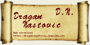 Dragan Nastović vizit kartica